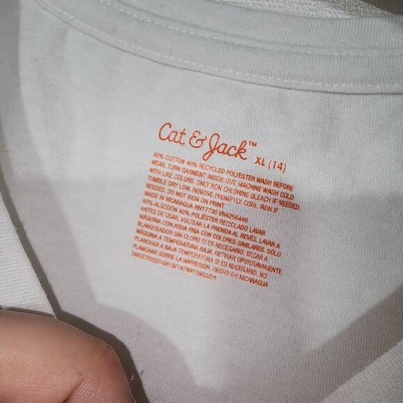 Unicorn girls short sleeve shirt XL 14 by Cat & Jack - Picture 3 of 5